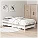 Letto Impilabile Bianco 100x200cm In Legno Massello Di Pino - Foto miniatura 2