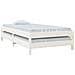 Letto Impilabile Bianco 100x200cm In Legno Massello Di Pino - Foto miniatura 5