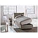 Letto Singolo Luna, Letto Contenitore Con Rivestimento In Tessuto, 100% Made In Italy, Apertura Laterale, Adatto Per Materasso Cm 80x190, Tortora - Foto miniatura 2