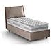 Letto Singolo Luna, Letto Contenitore Con Rivestimento In Tessuto, 100% Made In Italy, Apertura Laterale, Adatto Per Materasso Cm 80x190, Tortora - Foto miniatura 3