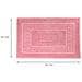 Tappeto Bagno Doccia Spugna Tinta Unita Torino Tappetino Super Assorbente In Cotone Pelo Corto Con Greca 60x90 Rosa - Foto miniatura 5