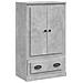 Credenza Grigio Cemento 60x35,5x103,5 Cm In Legno Multistrato - Foto miniatura 2