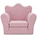 Divano Letto Per Bambini Rosa In Morbido Peluche - Foto miniatura 3