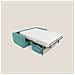 Nixon Divano letto matrimoniale con materasso 20 cm in tessuto impermeabile T03 220 cm (mat. 160x197) verde acqua - Foto miniatura 3