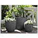 Vaso Per Piante Grigio Scuro 36 X 36 X 32 Cm Kannia - Foto miniatura 1