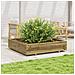 Fioriera Da Giardino 110x110x26,5cm In Legno Di Pino Impregnato - Foto miniatura 1