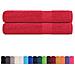 Asciugamani Per Sauna 2 Pz Rossi 80x200 Cm 360 G /m 100% Cotone - Foto miniatura 2
