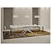 Tavolo allungabile 90x120/380 cm Karida bianco frassino gambe bianche - Foto miniatura 4