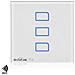 Interruttore Touch 3 Pulsanti, Controllo Remoto Tramite Wifi 8x3x8 Cm. Colore Bianco - Foto miniatura 1