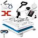 Pressa A Caldo 5 In 1, Potenza 1250 W 24 Kg 12 X 15 Pollici Pressa A Caldo Bianca Per Macchina Per Sublimazione Per Stampare Segni Colorati, Foto Su Scarpe, Cappelli, Berretti, T-shirt, Tazze - Foto miniatura 1