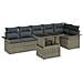 Set di Divani da Giardino  con Cuscini Grigio Rattan Poly, Divano da Giardino per 2 Persone con Ripostiglio e Cuscini Grigio Rattan Poly - Foto miniatura 1