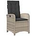 Set Pranzo da Giardino 5pz con Cuscini Grigio Chiaro Polyrattan - Foto miniatura 4