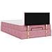Struttura Letto Pouf con Materasso Rosa 120x200 cm Velluto - Foto miniatura 9