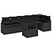 Set Divano da Giardino 7 pcs Nero 100 x 55 x 73 cm Poly Rattan - Foto miniatura 1