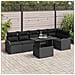 Set Divano da Giardino 7 pcs Nero 100 x 55 x 73 cm Poly Rattan - Foto miniatura 2