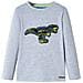 Maglietta Bambino a Maniche Lunghe Grigio Mélange 116 - Foto miniatura 1