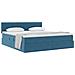 Letto con Contenitore Blu Scuro 160 x 200 cm Velluto - Foto miniatura 3