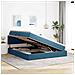 Letto con Contenitore Blu Scuro 160 x 200 cm Velluto - Foto miniatura 4