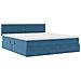 Letto con Contenitore Blu Scuro 160 x 200 cm Velluto - Foto miniatura 5