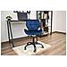 Sedia girevole in velluto NOTO blu navy, design ergonomico - Foto miniatura 10