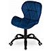 Sedia girevole in velluto NOTO blu navy, design ergonomico - Foto miniatura 5