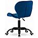 Sedia girevole in velluto NOTO blu navy, design ergonomico - Foto miniatura 6