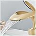 Rubinetto per lavabo da bagno, Blackswan, tipo M214, modello oro opaco con bocca a cascata, misura 15 cm - Foto miniatura 2