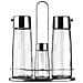 Set Oliera 4 Posti TASTE - In Acciaio Inox con Contenitori in Vetro Antigoccia - Design Elegante e Minimal per Olio, Aceto, Sale e Pepe - Foto miniatura 3