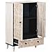 Mobile Alto Bianco 60 x 33,5 x 100 cm Legno di mango massello - Foto miniatura 2