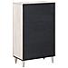 Mobile Alto Bianco 60 x 33,5 x 100 cm Legno di mango massello - Foto miniatura 5