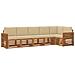 Set divani 6 pcs Naturale e Beige Legno di Acacia Massello - Foto miniatura 1