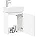 Mobile bagno con rubinetto Bianco 45,5 x 22,5 x 84 cm - Foto miniatura 3