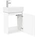 Mobile bagno con rubinetto Bianco 45,5 x 22,5 x 84 cm - Foto miniatura 4