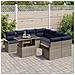 Set Divano da Giardino 9 pcs Grigio Rattan in Polipropilene - Foto miniatura 3