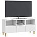 Mobile TV Bianco Lucido 102 x 34,5 x 50 cm Legno ingegnerizzato - Foto miniatura 2