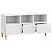 Mobile TV Bianco Lucido 102 x 34,5 x 50 cm Legno ingegnerizzato - Foto miniatura 3