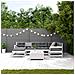 Set Salotto Giardino 7pz con Cuscini Bianco Legno Massello Pino - Foto miniatura 3