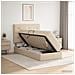 Letto con contenitore LED e materasso Crema 90 x 190 cm Tessuto - Foto miniatura 5
