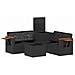 Set di divani 6 pz Nero e Blu Rattan sintetico e Acciaio - Foto miniatura 8