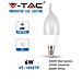 Lampadine Led E14 6w Candela Fiamma Colpo Di Vento Luce Fredda 6400k Vt-1855tp 4353 - Foto miniatura 1