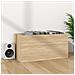 Contenitore per Vinili Rovere 71x34x36 cm in Legno Multistrato - Foto miniatura 5