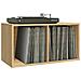 Contenitore per Vinili Rovere 71x34x36 cm in Legno Multistrato - Foto miniatura 6