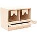 Casetta Cova per Galline 2 Scomparti 63x40x45 cm Legno di Pino - Foto miniatura 1