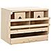 Casetta Cova per Galline 2 Scomparti 63x40x45 cm Legno di Pino - Foto miniatura 4