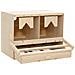 Casetta Cova per Galline 2 Scomparti 63x40x45 cm Legno di Pino - Foto miniatura 6