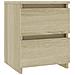 Comodini 2 pz Rovere Sonoma 30x30x40 cm in Legno Multistrato - Foto miniatura 4