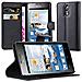 Custodia Compatibile Con Huawei Ascend G526 In Nero Carbone - Coperchio Protettiva Con Chiusura Magnetica, Funzione Stand E Tasca Per Le Carte - Foto miniatura 6