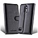 Custodia Compatibile Con Huawei Ascend G526 In Nero Carbone - Coperchio Protettiva Con Chiusura Magnetica, Funzione Stand E Tasca Per Le Carte - Foto miniatura 2