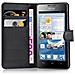 Custodia Compatibile Con Huawei Ascend G526 In Nero Carbone - Coperchio Protettiva Con Chiusura Magnetica, Funzione Stand E Tasca Per Le Carte - Foto miniatura 4