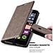 Custodia Compatibile Con Nokia Lumia 640 In Bruno Caffè - Coperchio Protettiva Con Chiusura Magnetica, Funzione Stand E Tasca Per Le Carte - Foto miniatura 4